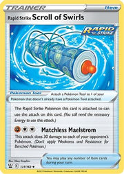 Rapid Strike Scroll of Swirls 131/163  - Reverse Holofoil SWSH05 Battle Styles - Uncommon