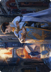 Dennick, Pious Apprentice // Dennick, Pious Apprentice (AMID-058) - Midnight Hunt Art Series (Borderless) Foil