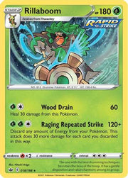 Rillaboom 018/198  - Reverse Holofoil SWSH06 Chilling Reign - Holo Rare