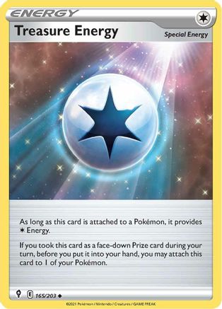 Treasure Energy 165/203  SWSH07 Evolving Skies - Uncommon