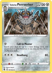 Galarian Perrserker 181/264  SWSH08 Fusion Strike - Uncommon