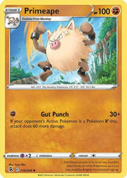 Primeape 134/264  SWSH08 Fusion Strike - Uncommon