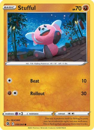 Stufful 150/264  SWSH08 Fusion Strike - Common