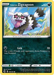 Galarian Zigzagoon 159/264  SWSH08 Fusion Strike - Common
