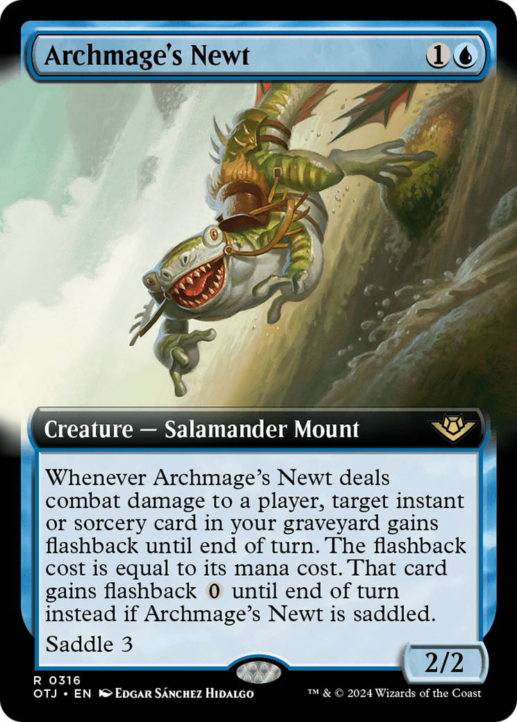 Archmage's Newt (OTJ-316) - Outlaws of Thunder Junction: (Extended Art) Foil