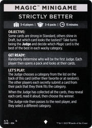 Strictly Better // Strictly Better (cont'd) (MONE-004) - Phyrexia: All Will Be One Minigames