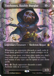 Tinybones, Bauble Burglar (Borderless) (Mana Foil) (FDN-388) - Foundations (Borderless) Foil