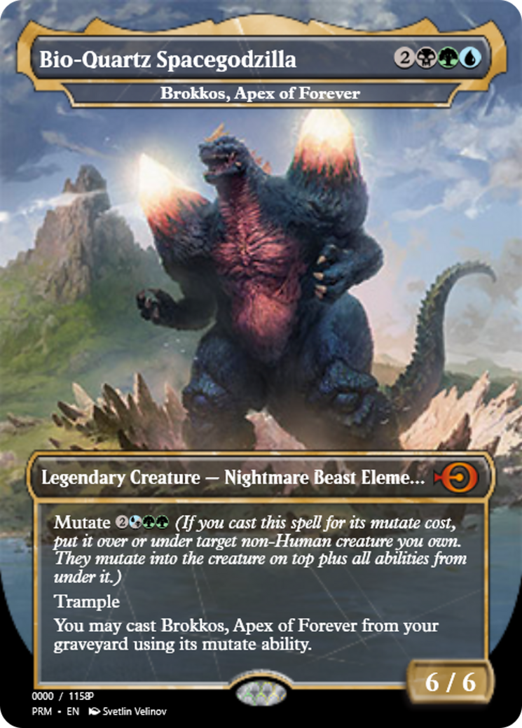 Brokkos, Apex of Forever (PRM-80909) - Magic Online Promos / Bio-Quartz Spacegodzilla Foil
