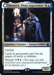 Dennick, Pious Apprentice // Dennick, Pious Apparition (PRE-217S) - Innistrad: Midnight Hunt Promos: (Double Faced Transform) Foil