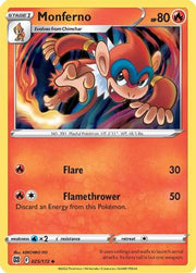 Monferno 025/172  SWSH09 Brilliant Stars - Uncommon