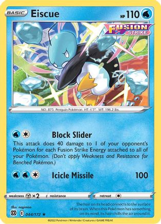 Eiscue 044/172  - Reverse Holofoil SWSH09 Brilliant Stars - Rare