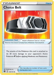 Choice Belt 135/172  - Reverse Holofoil SWSH09 Brilliant Stars - Uncommon