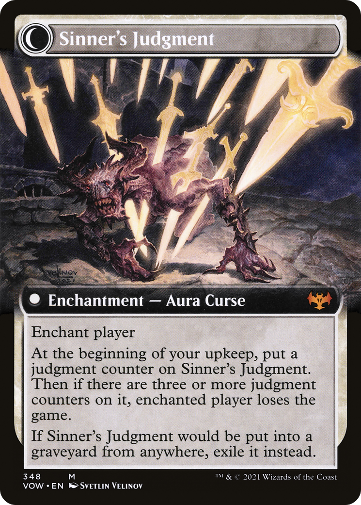 Faithbound Judge // Sinner's Judgment (VOW-348) - Innistrad: Crimson Vow: (Extended Art, Double Faced Transform)