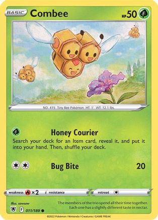 Combee 011/189  - Reverse Holofoil SWSH10 Astral Radiance - Common