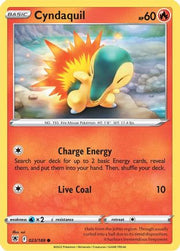 Cyndaquil 023/189  - Reverse Holofoil SWSH10 Astral Radiance - Common