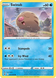 Swinub 031/189  - Reverse Holofoil SWSH10 Astral Radiance - Common