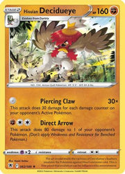 Hisuian Decidueye 082/189  - Reverse Holofoil SWSH10 Astral Radiance - Holo Rare