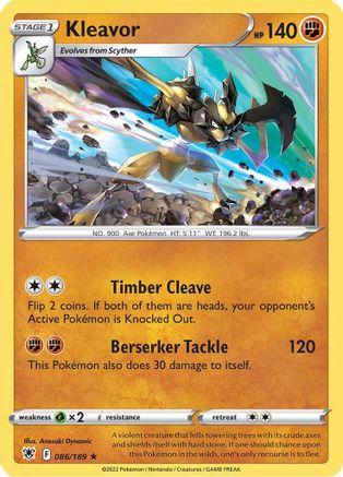 Kleavor (86) 086/189  - Holofoil SWSH10 Astral Radiance - Holo Rare