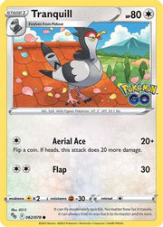 Tranquill 062/078  - Reverse Holofoil Pokemon GO - Common