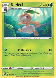 Nuzleaf 012/196  - Reverse Holofoil SWSH11 Lost Origin - Uncommon