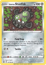Galarian Stunfisk 127/196  - Reverse Holofoil SWSH11 Lost Origin - Uncommon