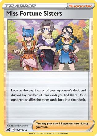 Miss Fortune Sisters 164/196  SWSH11 Lost Origin - Uncommon