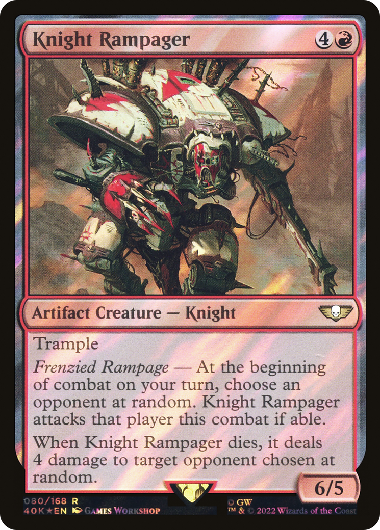 Knight Rampager (40K-080) - Warhammer 40,000 Commander Foil