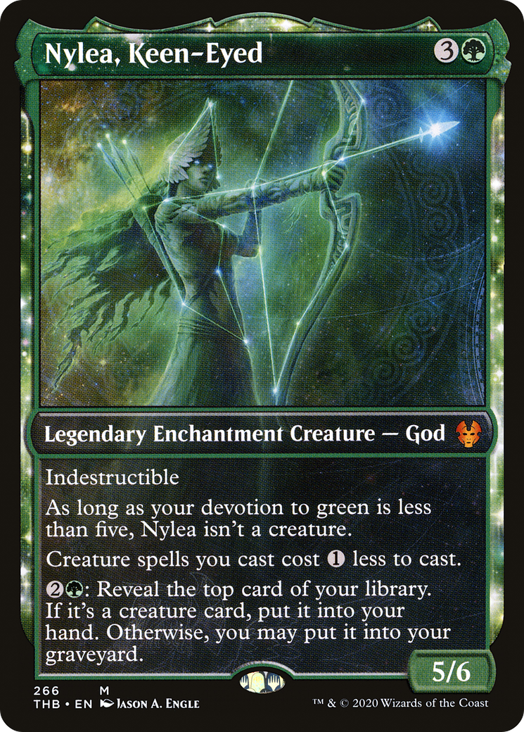 Nylea, Keen-Eyed (THB-266) - Theros Beyond Death: (enchantment, Showcase) Foil