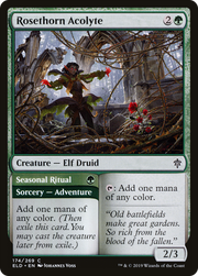 Rosethorn Acolyte // Seasonal Ritual (ELD-174) - Throne of Eldraine Foil