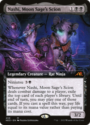 Nashi, Moon Sage's Scion (NEO-459) - Kamigawa: Neon Dynasty: (Extended Art)