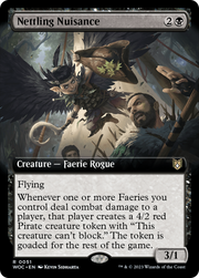 Nettling Nuisance (WOC-051) - Wilds of Eldraine Commander: (Extended Art)