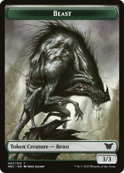 Beast (TNEC-007) - Neon Dynasty Commander Tokens Foil