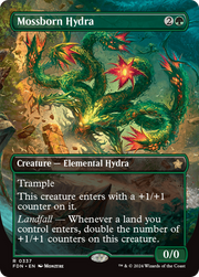 Mossborn Hydra (Borderless) (FDN-337) - Foundations (Borderless) Foil