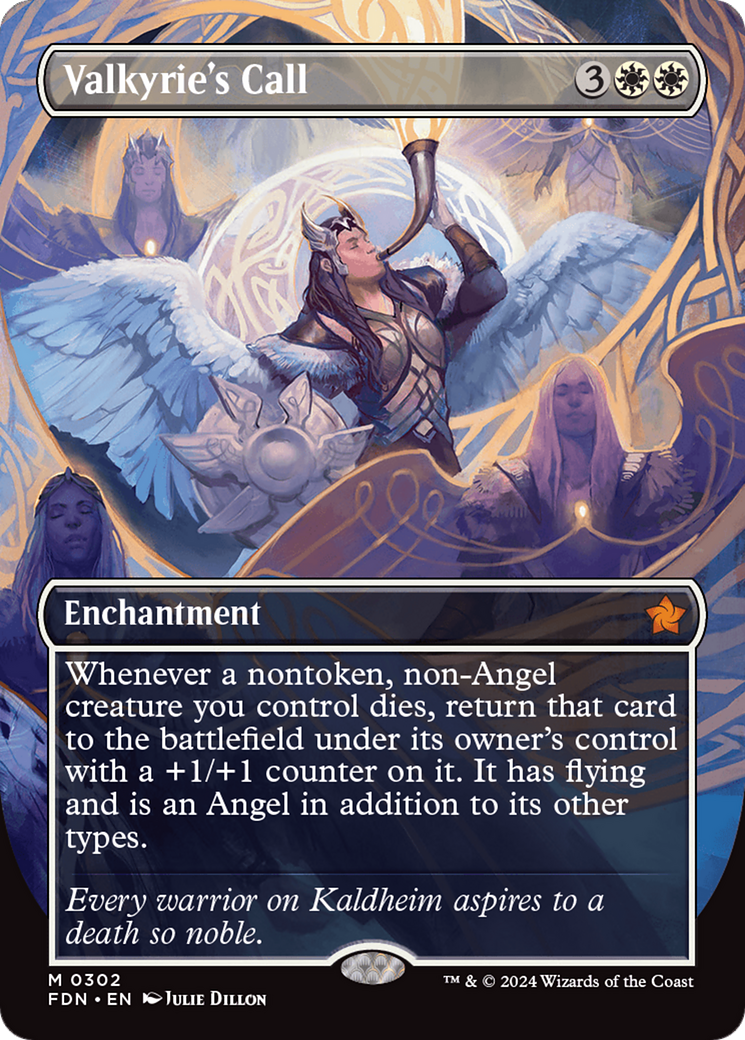 Valkyrie's Call (Borderless) (FDN-302) - Foundations (Borderless) Foil
