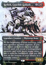 Kethek, Crucible Goliath (ONE-465) - Phyrexia: All Will Be One: (Showcase) (Borderless) Foil