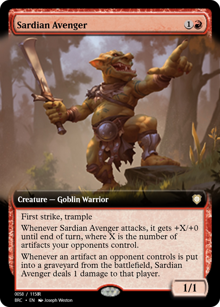 Sardian Avenger (PRM-105724) - Magic Online Promos Foil