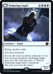 Enduring Angel // Angelic Enforcer (PRE-17S) - Innistrad: Midnight Hunt Promos: (Double Faced Transform) Foil