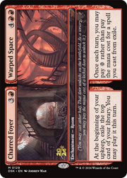 Charred Foyer // Warped Space (PRE-129) - Duskmourn: House of Horror Promos Foil