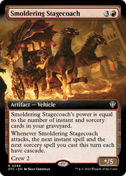 Smoldering Stagecoach (OTC-066) - Outlaws of Thunder Junction Commander: (Extended Art)