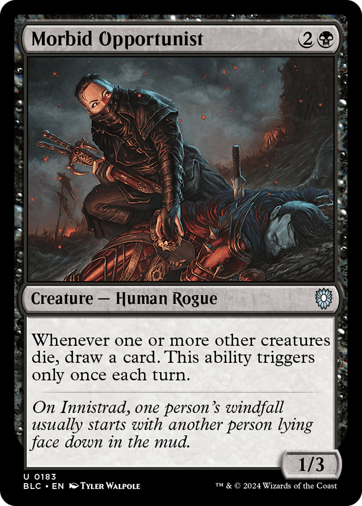Morbid Opportunist (BLC-183) - Bloomburrow Commander
