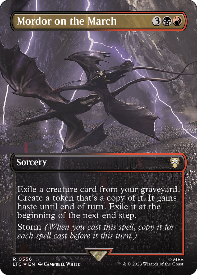 Mordor on the March (LTC-556) - Tales of Middle-earth Commander (Borderless) Foil