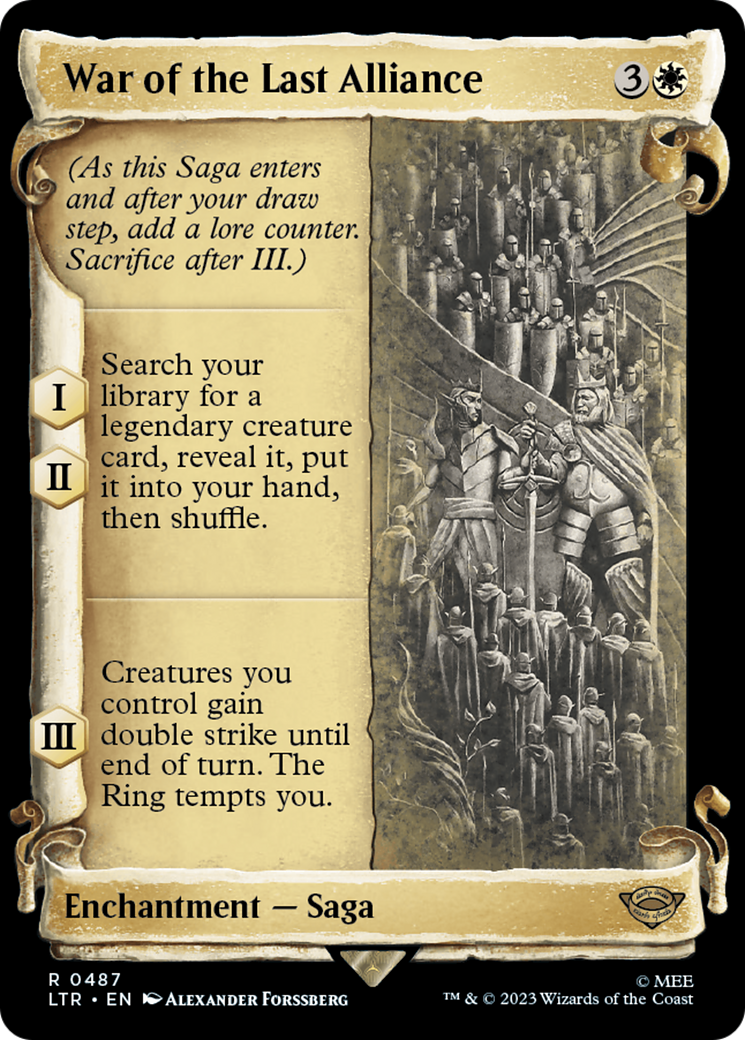 War of the Last Alliance (LTR-487) - The Lord of the Rings: Tales of Middle-earth: (Showcase) Foil