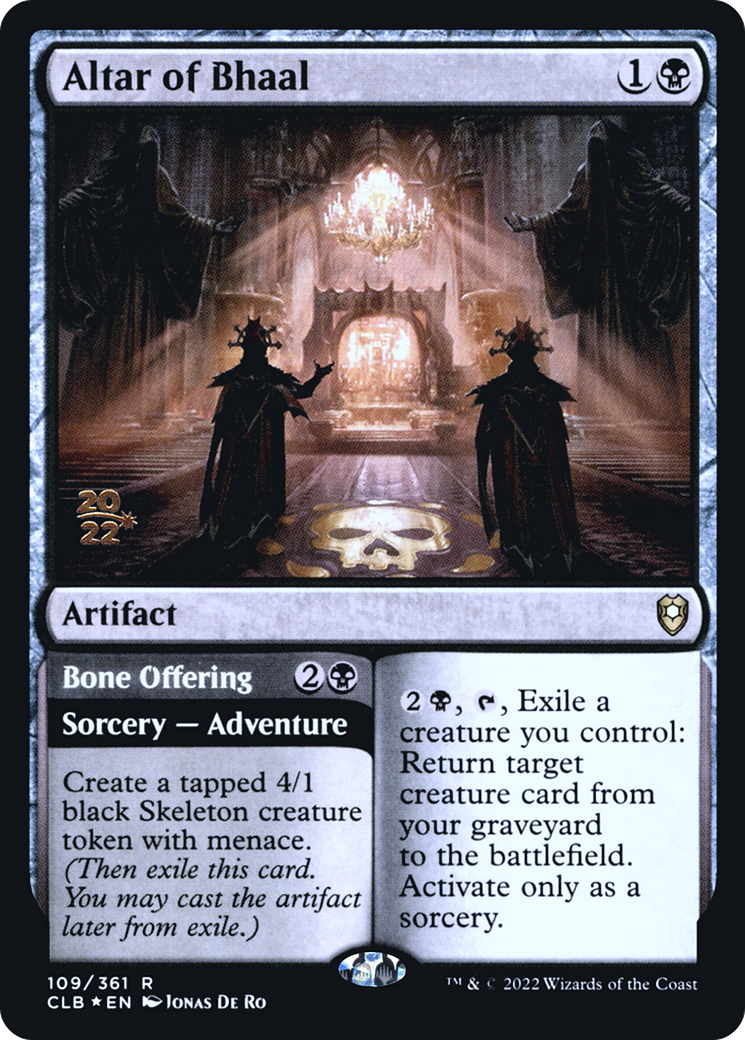 Altar of Bhaal // Bone Offering (PRE-109) - Battle for Baldur's Gate Promos Foil