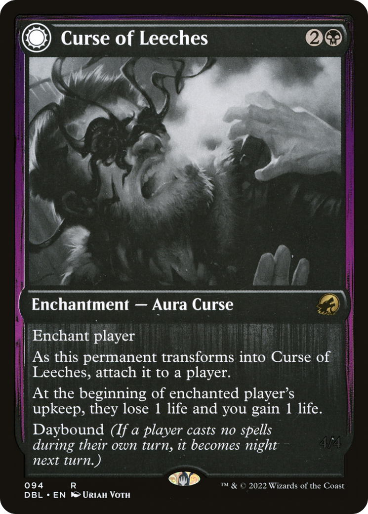 Curse of Leeches // Leeching Lurker (DBL-094) - Innistrad: Double Feature: (Double Faced Transform)
