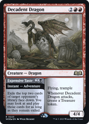 Decadent Dragon // Expensive Taste (PRE-223) - Wilds of Eldraine Promos Foil