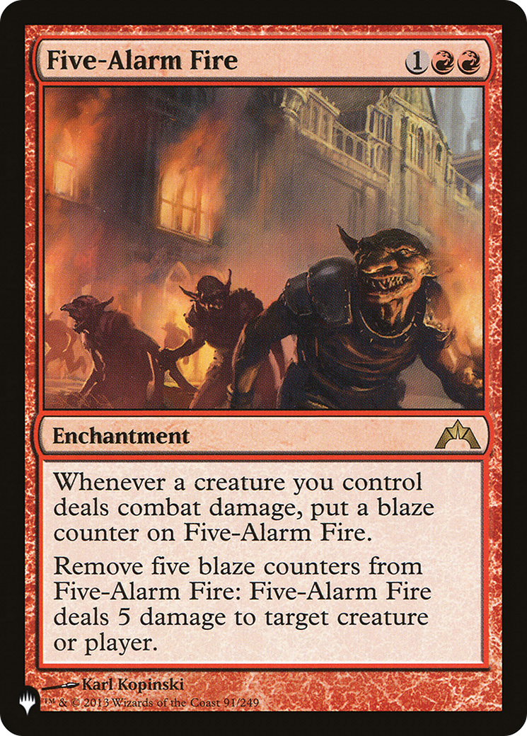 Five-Alarm Fire (LIST-GTC-91) - The List