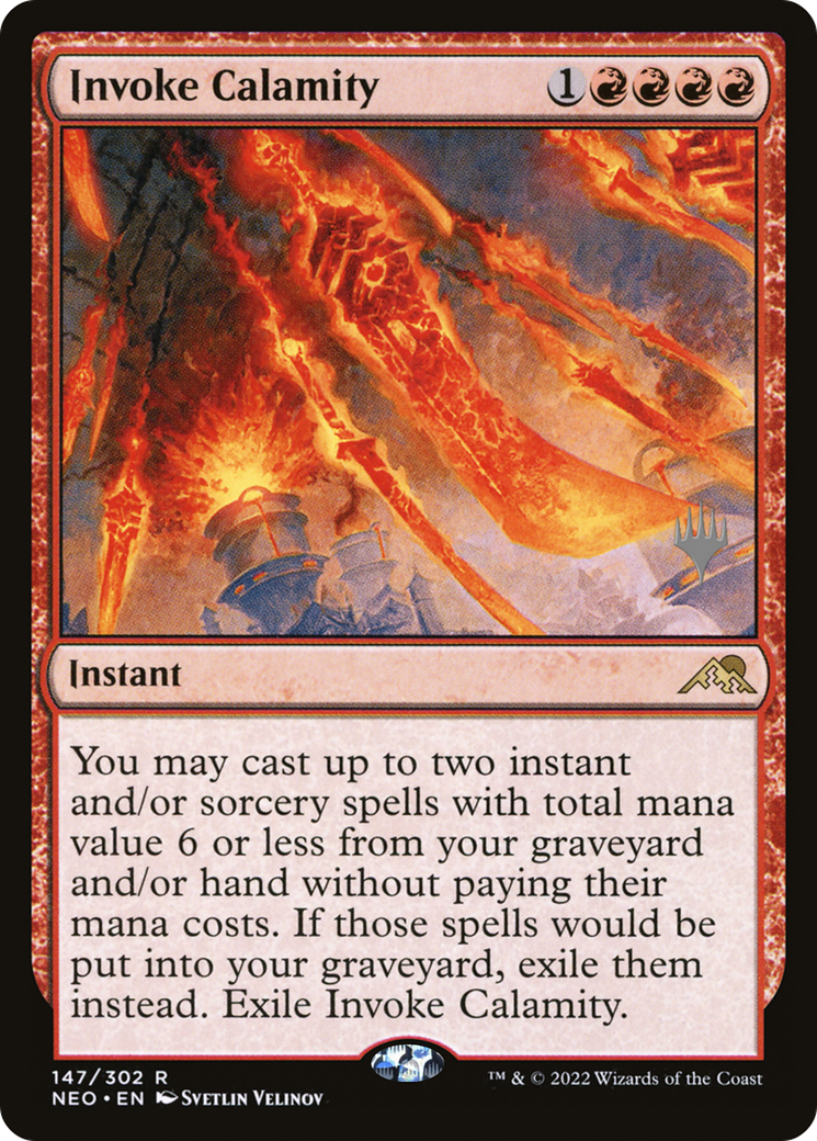 Invoke Calamity (PPNEO-147P) - Kamigawa: Neon Dynasty Promos Foil