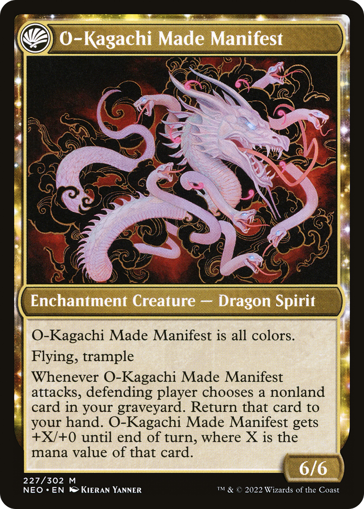The Kami War // O-Kagachi Made Manifest (NEO-227) - Kamigawa: Neon Dynasty: (fandfc, enchantment) Foil