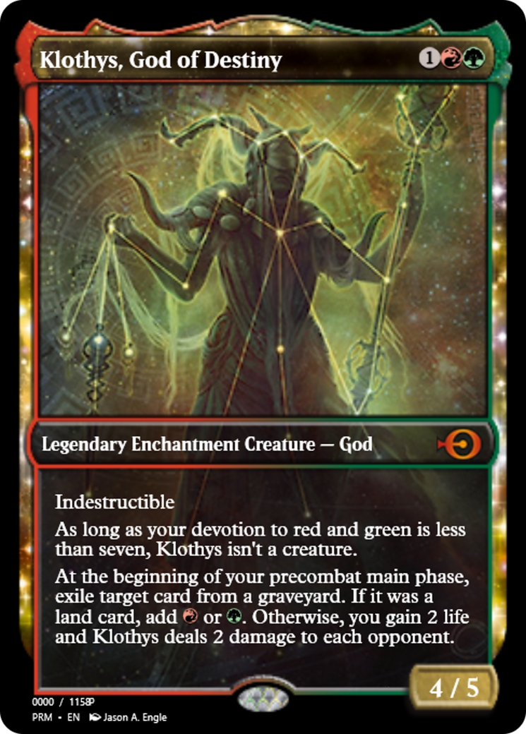 Klothys, God of Destiny (PRM-79861) - Magic Online Promos: (enchantment) Foil