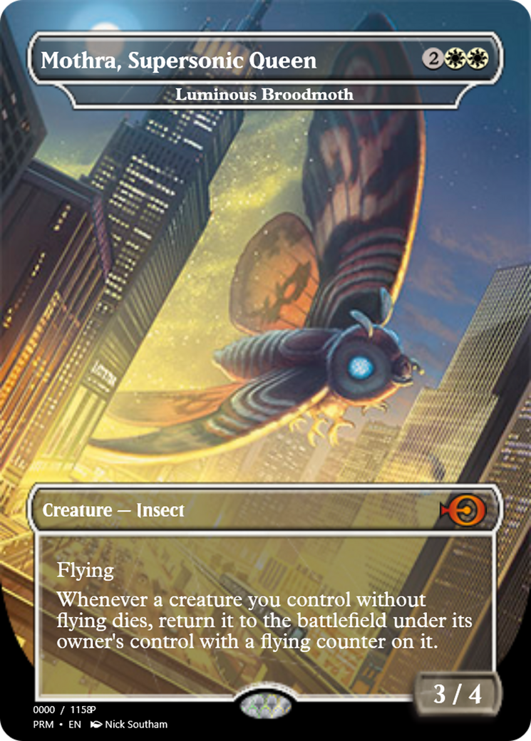 Luminous Broodmoth (PRM-80915) - Magic Online Promos / Mothra, Supersonic Queen (Borderless) Foil